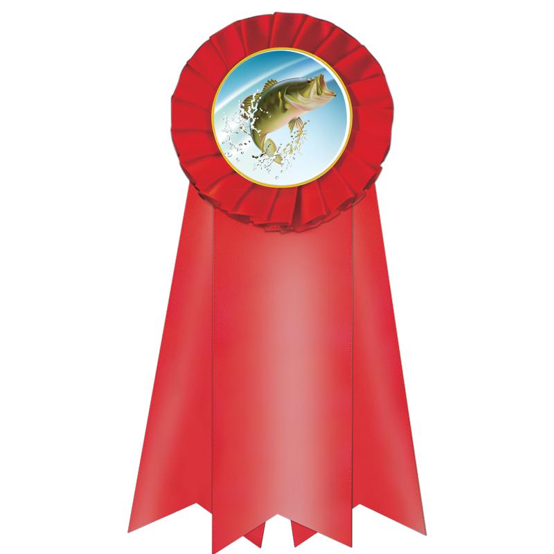 7" JUMBO RED MYLAR ROSETTE