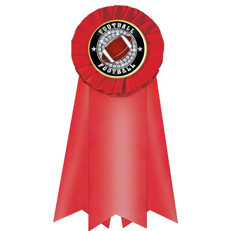 7" JUMBO RED MYLAR ROSETTE
