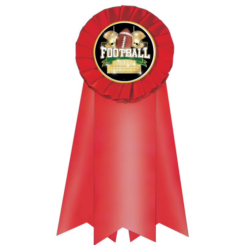 7" JUMBO RED MYLAR ROSETTE