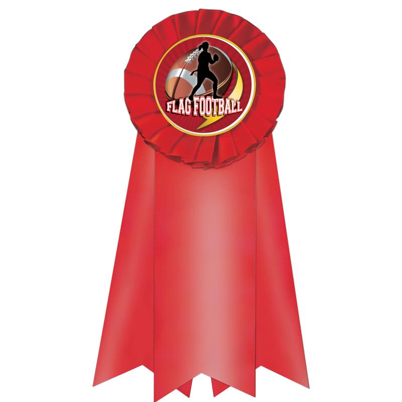 7" JUMBO RED MYLAR ROSETTE