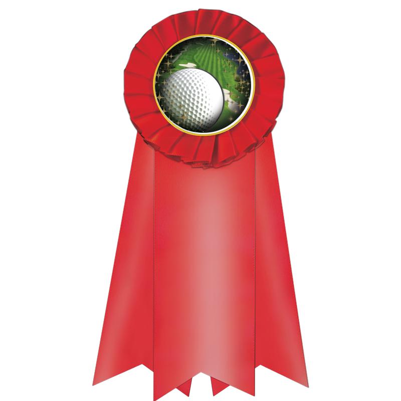 7" JUMBO RED MYLAR ROSETTE