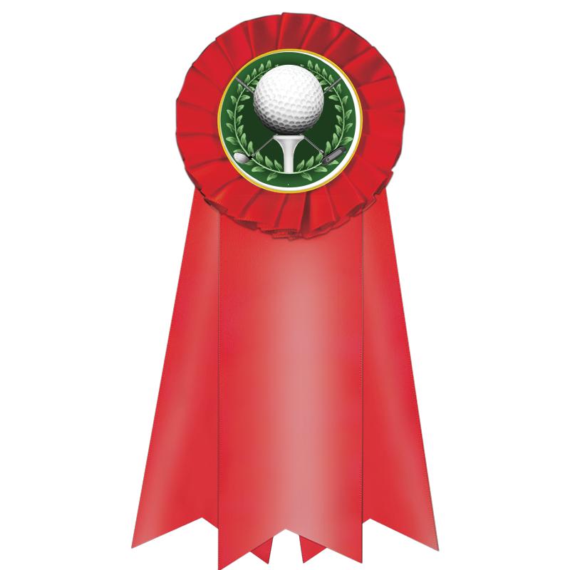 7" JUMBO RED MYLAR ROSETTE