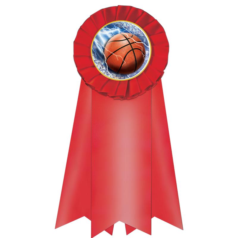 7" JUMBO RED MYLAR ROSETTE