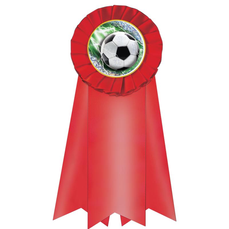 7" JUMBO RED MYLAR ROSETTE