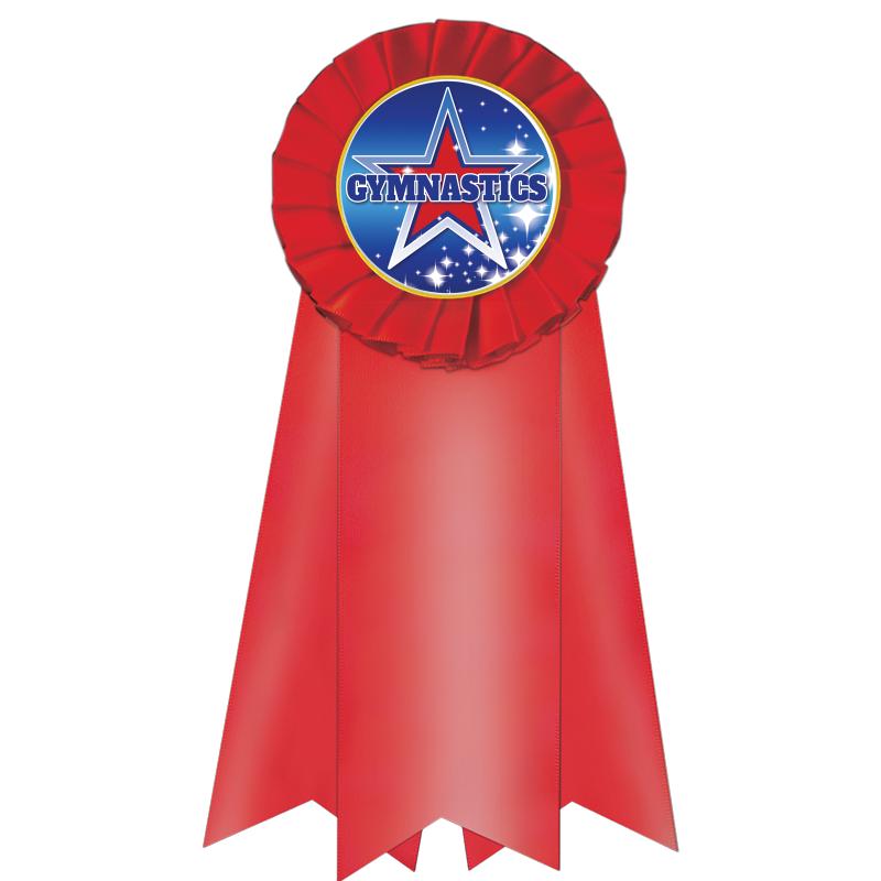 7" JUMBO RED MYLAR ROSETTE