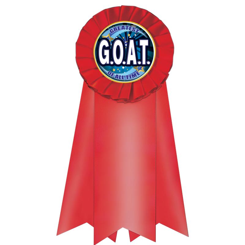 7" JUMBO RED MYLAR ROSETTE