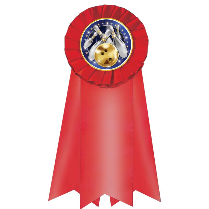 7" JUMBO RED MYLAR ROSETTE