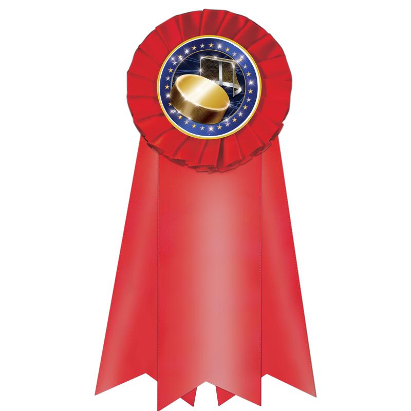 7" JUMBO RED MYLAR ROSETTE