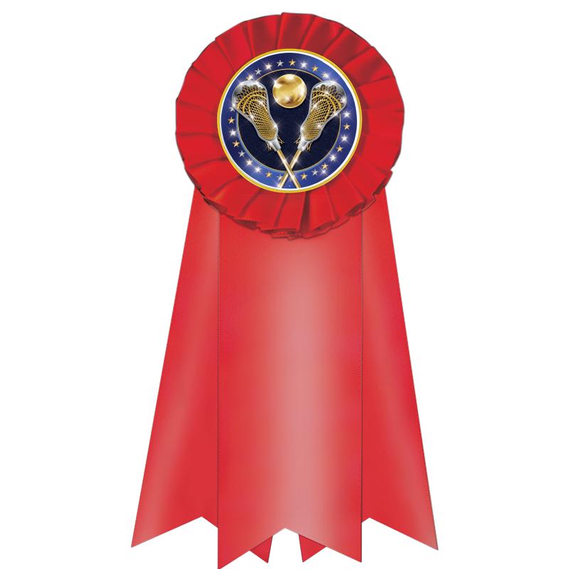7" JUMBO RED MYLAR ROSETTE