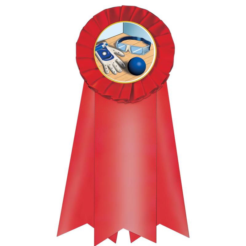 7" JUMBO RED MYLAR ROSETTE