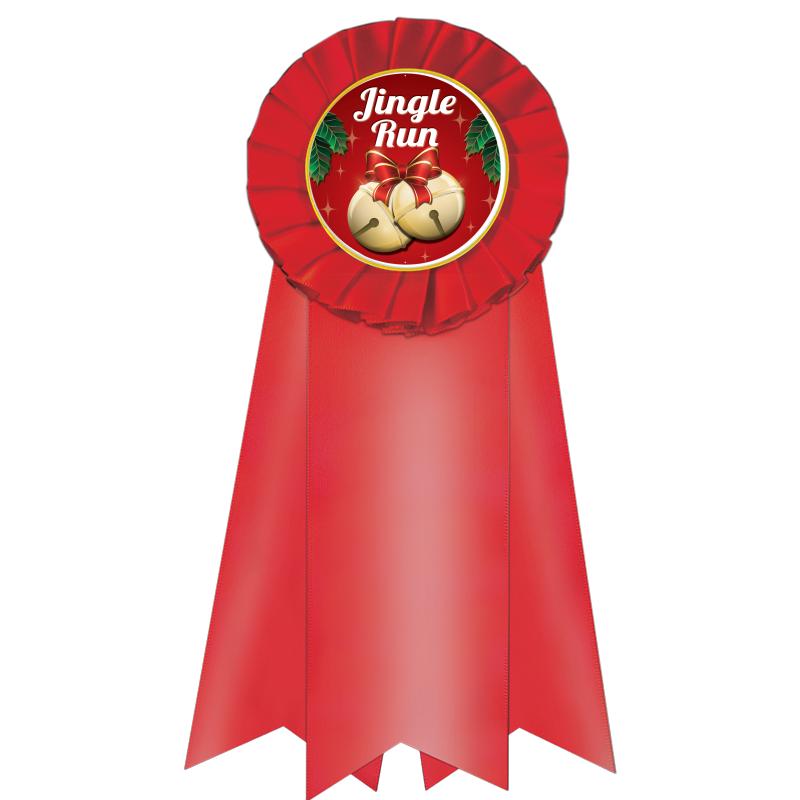 7" JUMBO RED MYLAR ROSETTE