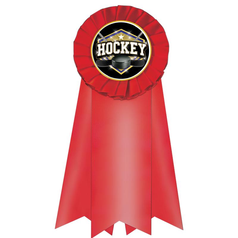 7" JUMBO RED MYLAR ROSETTE