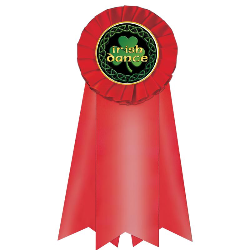 7" JUMBO RED MYLAR ROSETTE