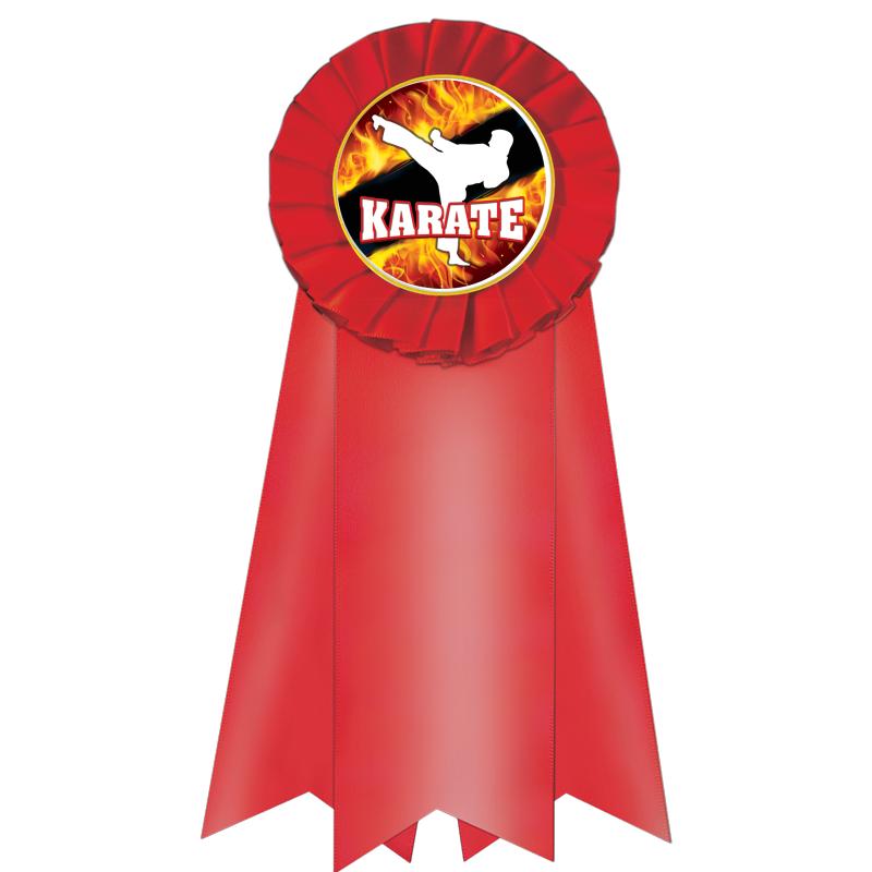 7" JUMBO RED MYLAR ROSETTE