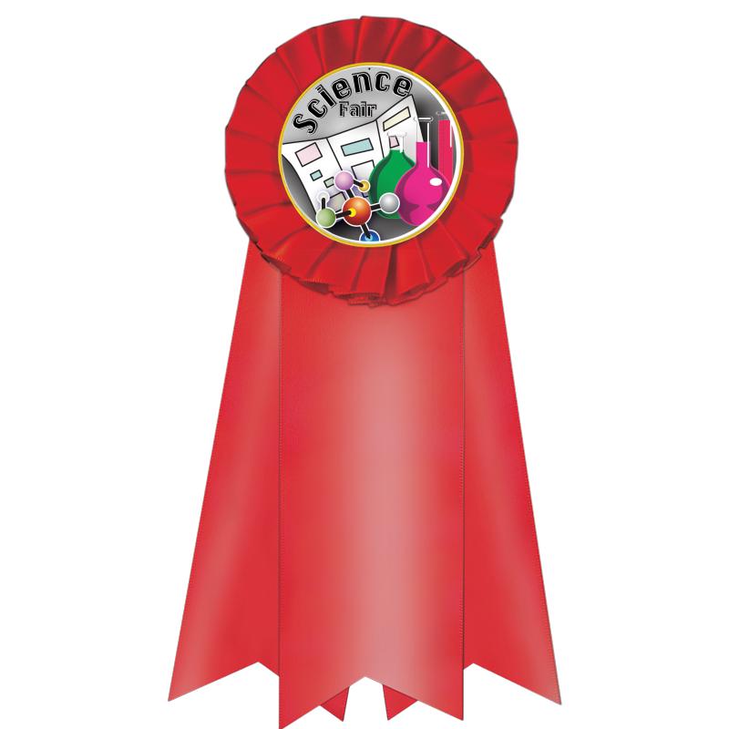 7" JUMBO RED MYLAR ROSETTE