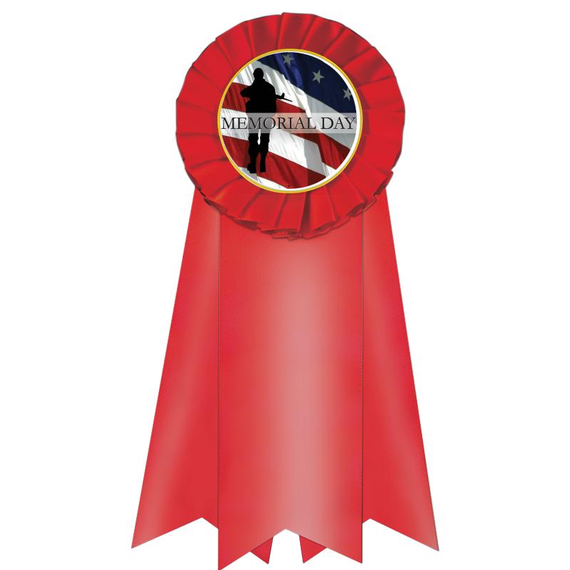 7" JUMBO RED MYLAR ROSETTE