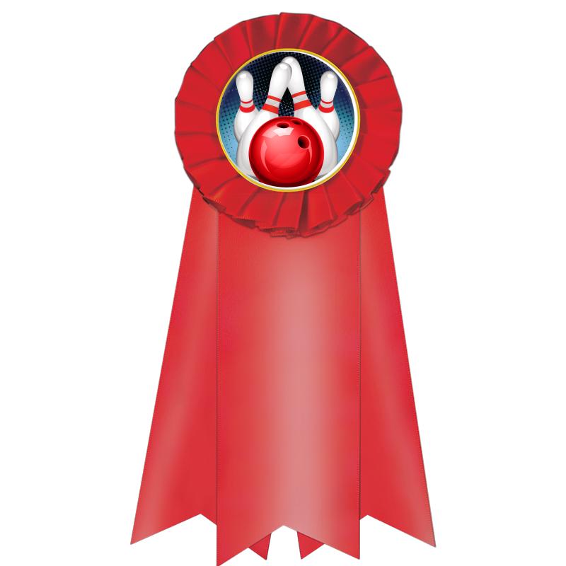 7" JUMBO RED MYLAR ROSETTE