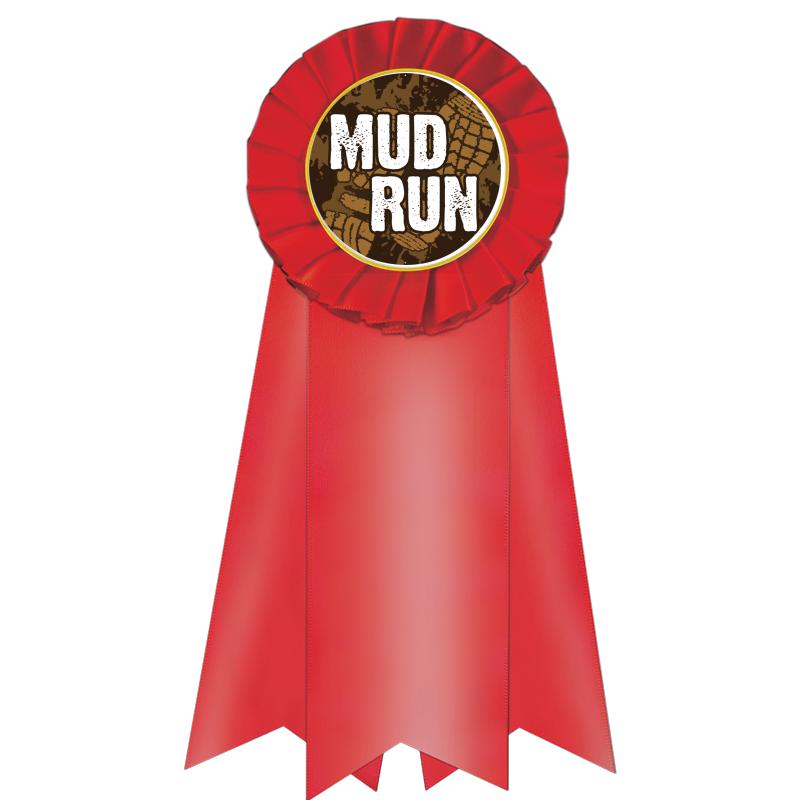 7" JUMBO RED MYLAR ROSETTE