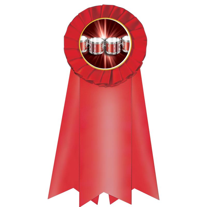 7" JUMBO RED MYLAR ROSETTE