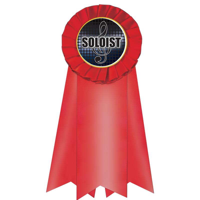 7" JUMBO RED MYLAR ROSETTE
