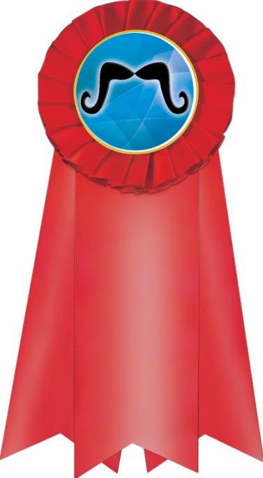 Jumbo Red Rosette Funny Ribbon