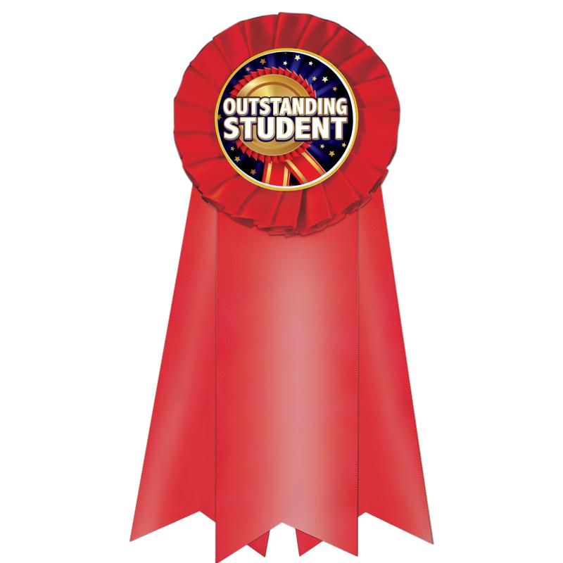 7" JUMBO RED MYLAR ROSETTE