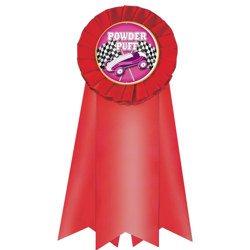 7" JUMBO RED MYLAR ROSETTE