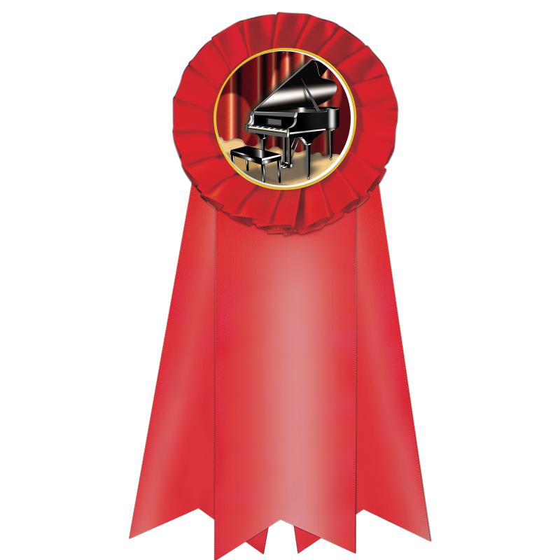 7" JUMBO RED MYLAR ROSETTE
