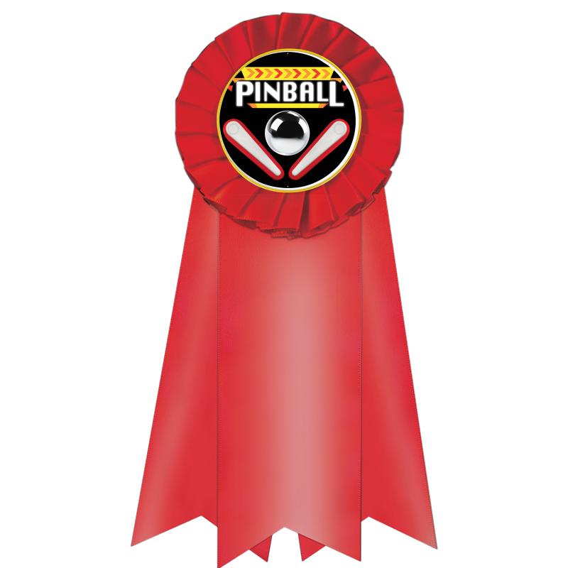 7" JUMBO RED MYLAR ROSETTE