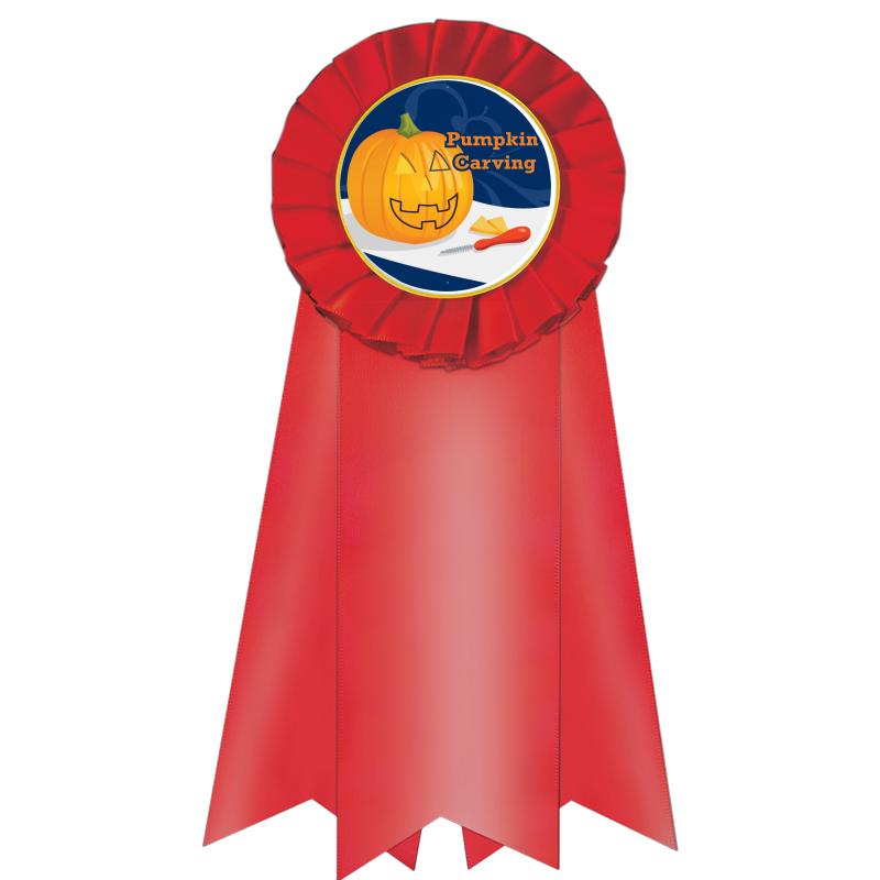 7" JUMBO RED MYLAR ROSETTE