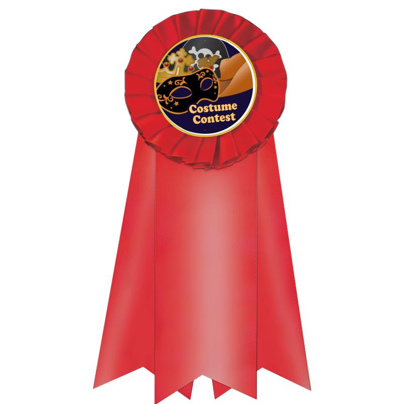 7" JUMBO RED MYLAR ROSETTE