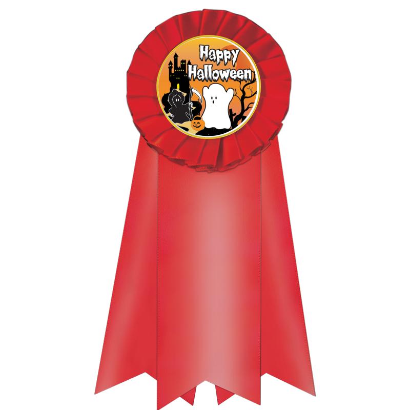 7" JUMBO RED MYLAR ROSETTE