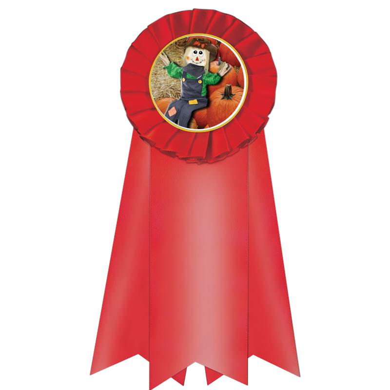 7" JUMBO RED MYLAR ROSETTE