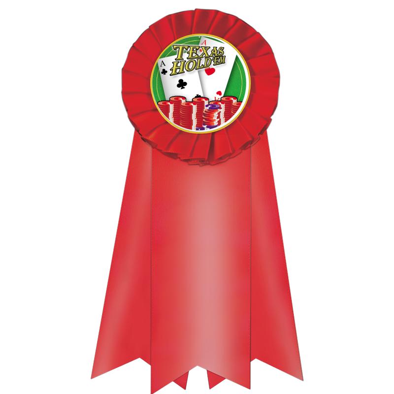 7" JUMBO RED MYLAR ROSETTE