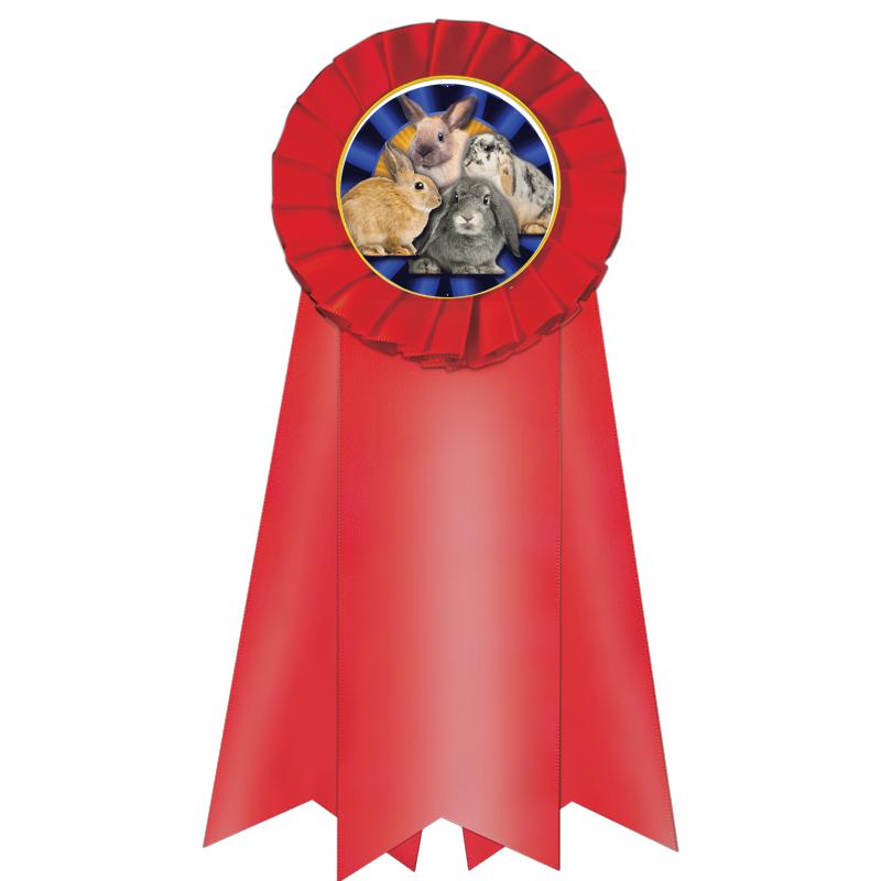 7" JUMBO RED MYLAR ROSETTE