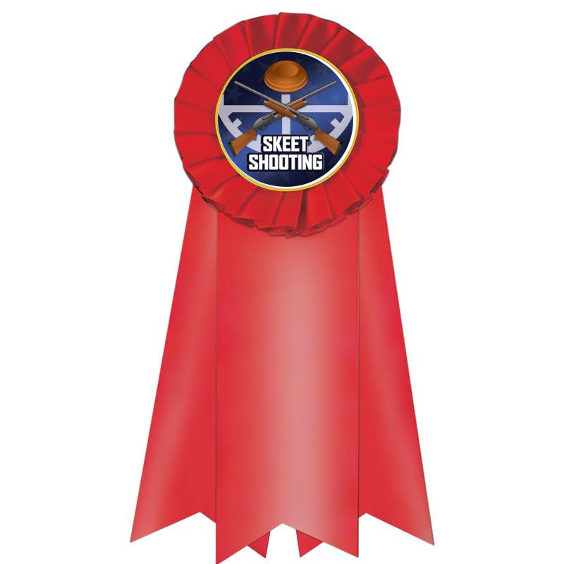 7" JUMBO RED MYLAR ROSETTE