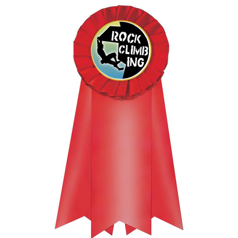 7" JUMBO RED MYLAR ROSETTE