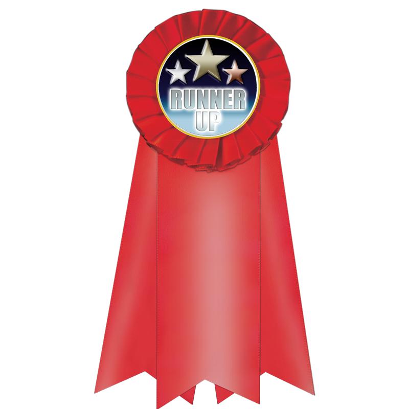 7" JUMBO RED MYLAR ROSETTE