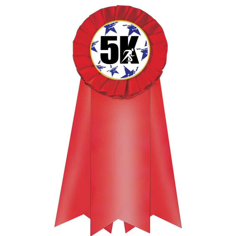 7" JUMBO RED MYLAR ROSETTE