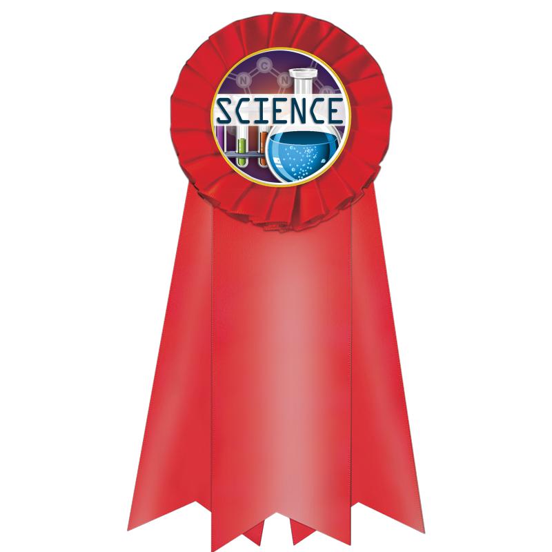 7" JUMBO RED MYLAR ROSETTE