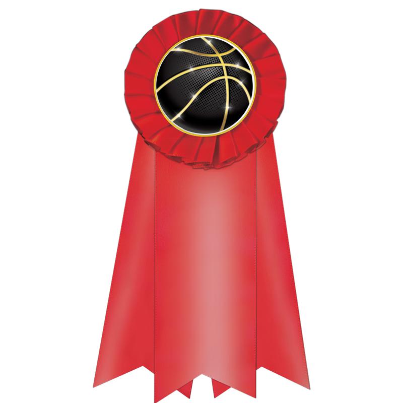 7" JUMBO RED MYLAR ROSETTE