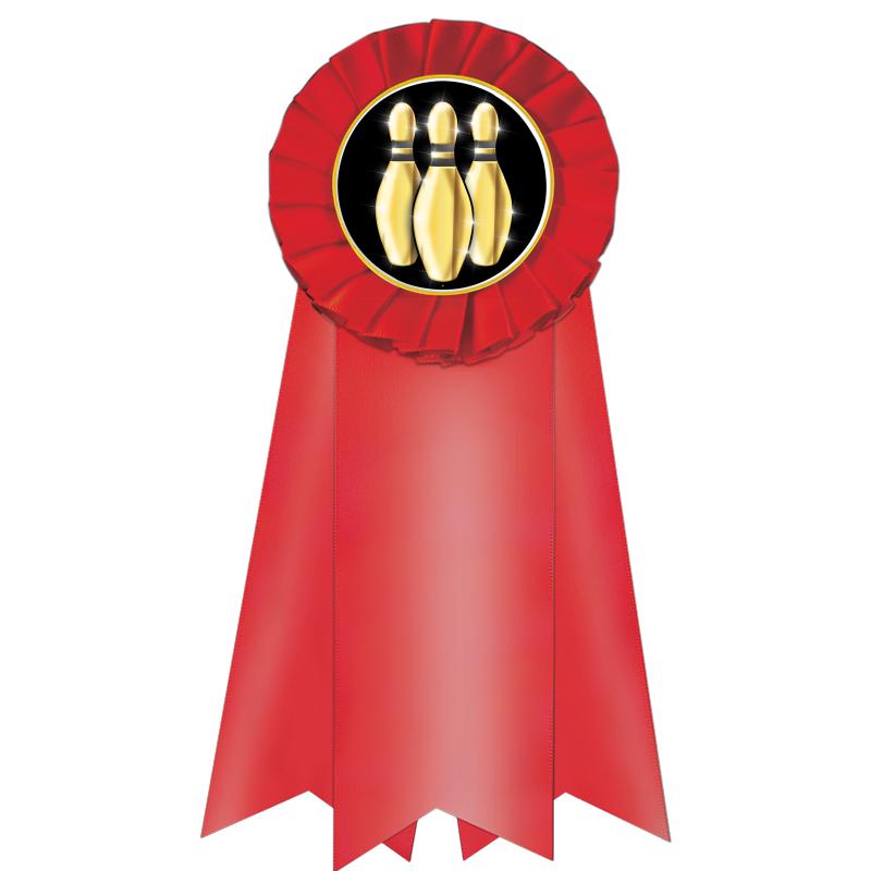 7" JUMBO RED MYLAR ROSETTE