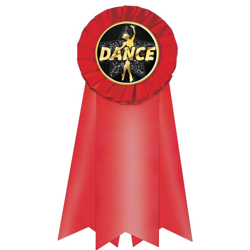 7" JUMBO RED MYLAR ROSETTE