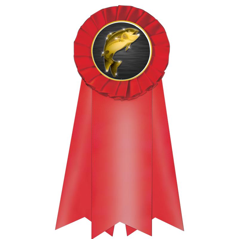 7" JUMBO RED MYLAR ROSETTE