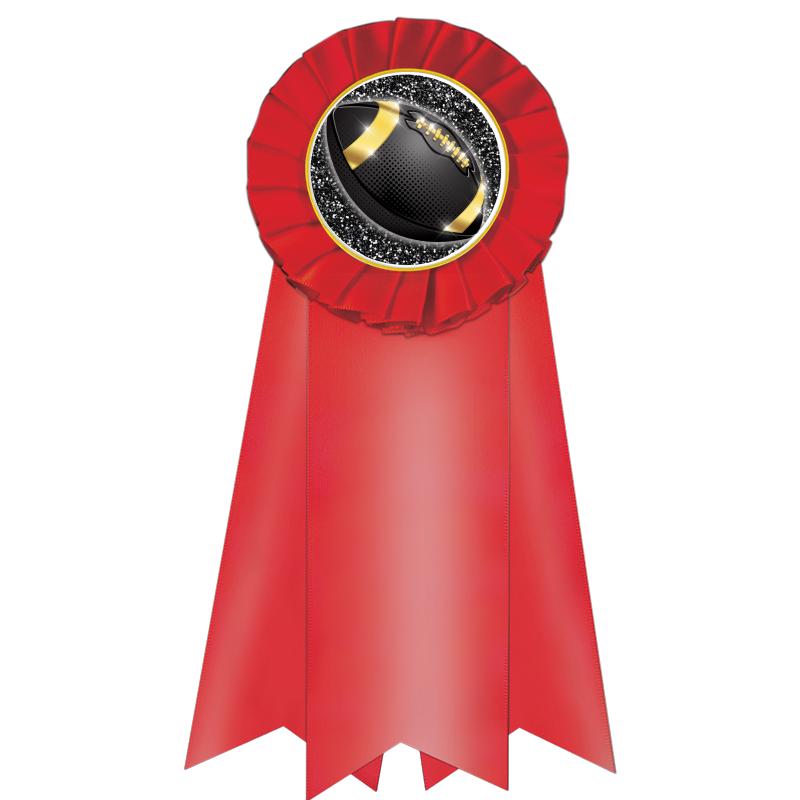 7" JUMBO RED MYLAR ROSETTE