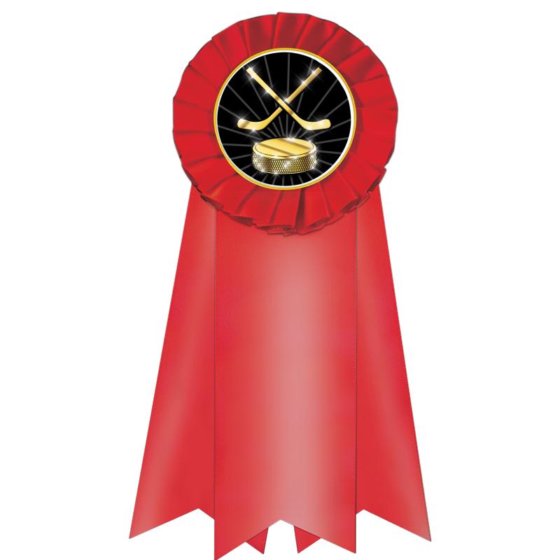 7" JUMBO RED MYLAR ROSETTE