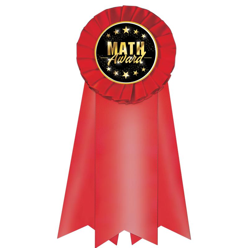 7" JUMBO RED MYLAR ROSETTE