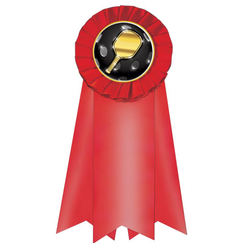 7" JUMBO RED MYLAR ROSETTE