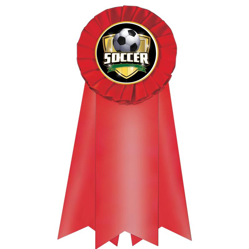 7" JUMBO RED MYLAR ROSETTE