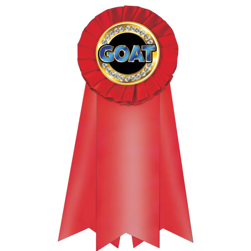 7" JUMBO RED MYLAR ROSETTE